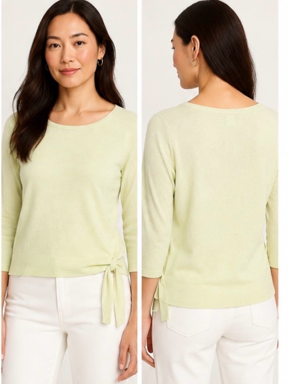 Banana Republic NEW knit sweater L boat neck lightweight green summer work